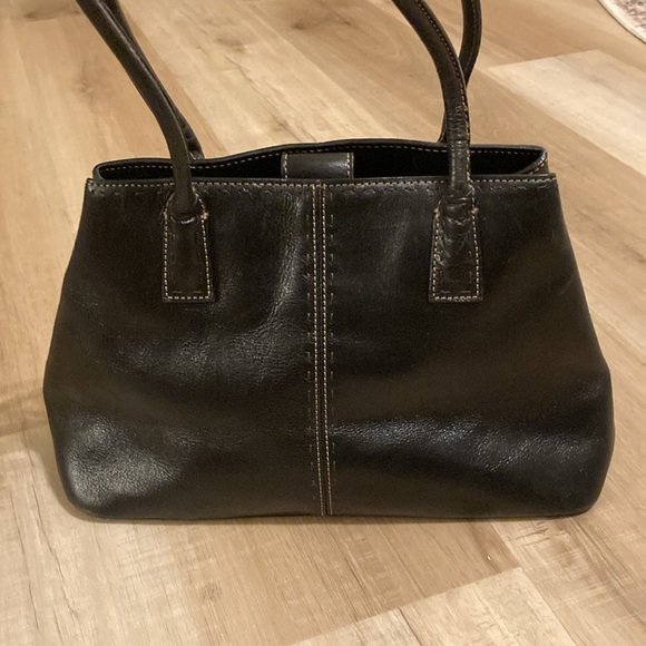 FOSSIL Black Leather Shoulder Purse Handbag - Picture 8 of 8